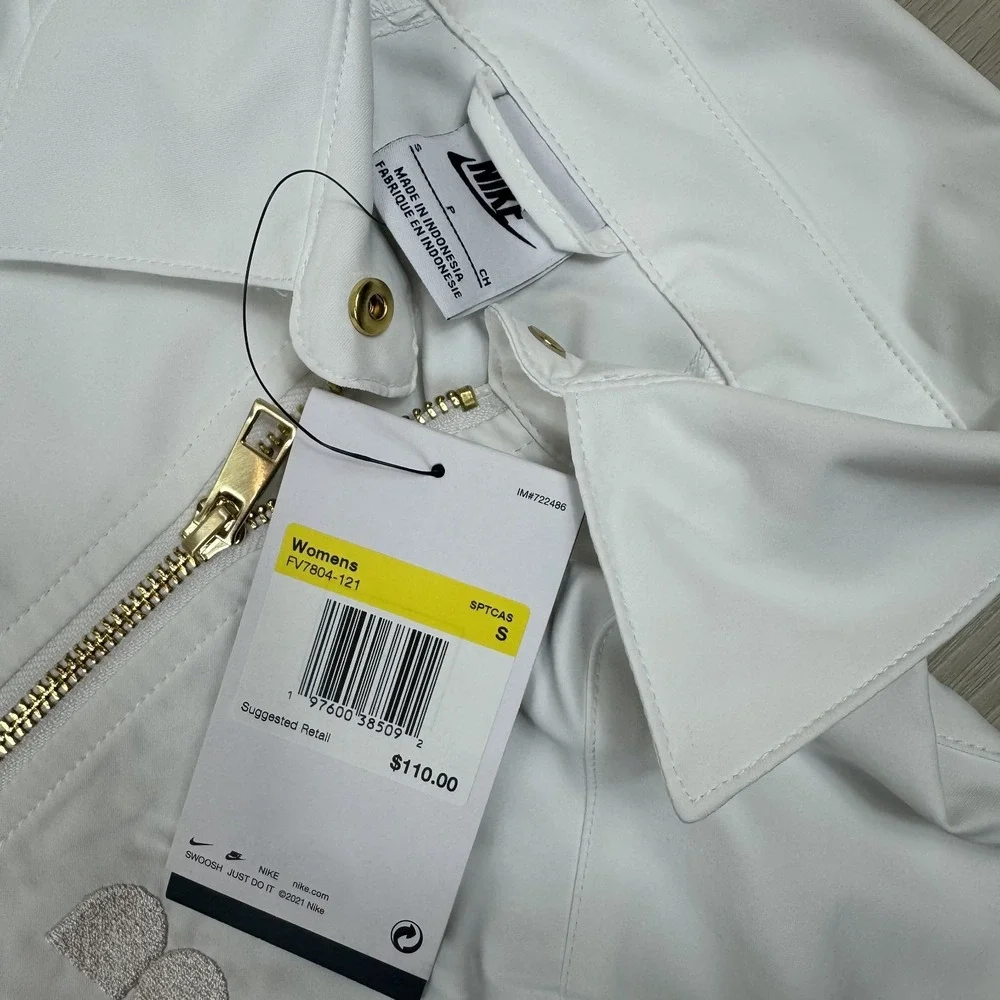 Nike Naomi Osaka Oversized Shirt Dress Shacket Womens Small White FV7804 121